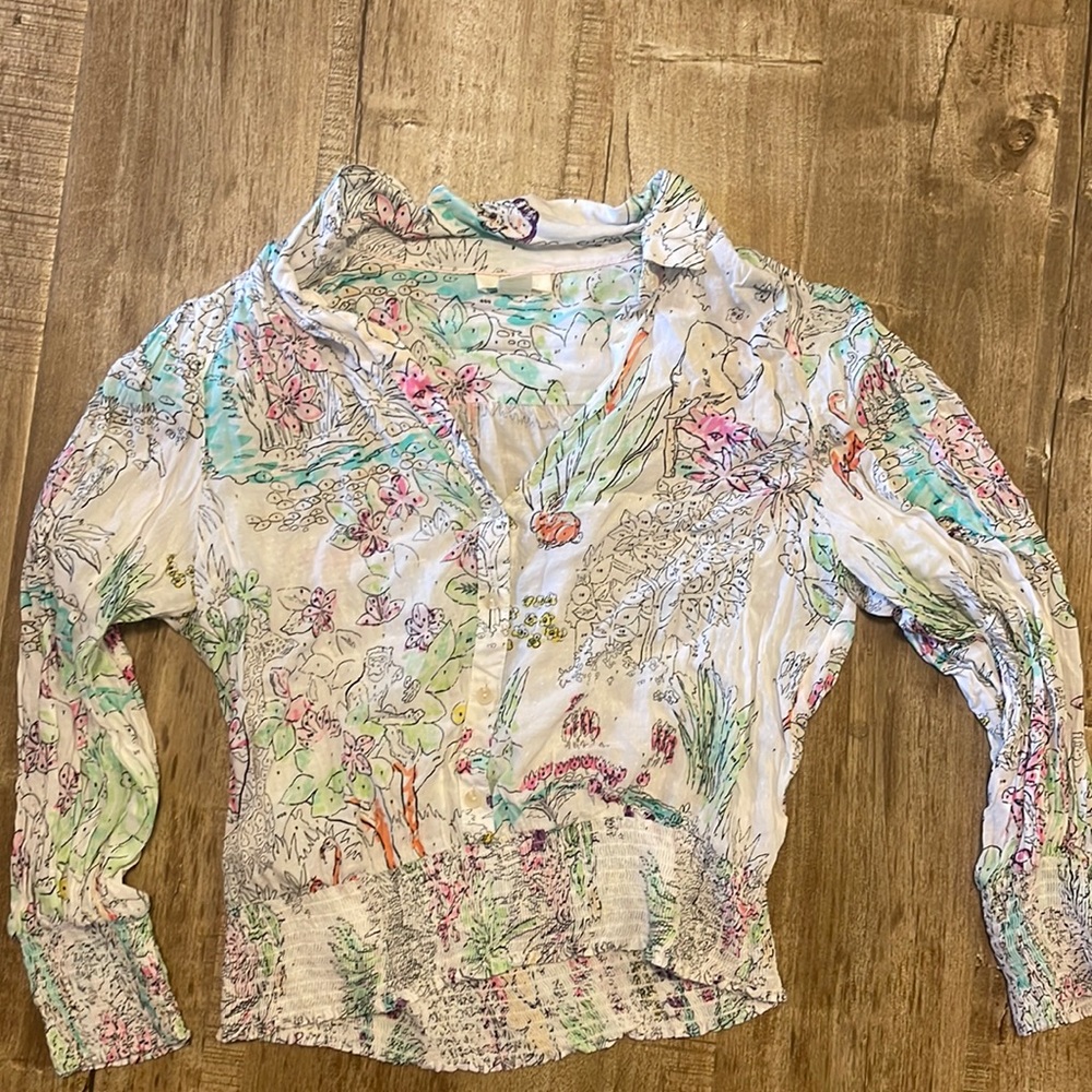 Anthropologie Floral Blouse - Multicolor